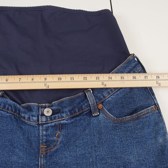 Abercrombie & Fitch Ankle Straight Blue Maternity Jeans Womens Sz 28 / 6 - Picture 5 of 13
